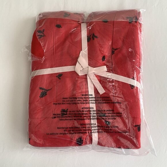 Lattelove The Wishful Waffle Jumpsuit Red Thermal Pajamas Size Large New - Picture 4 of 8